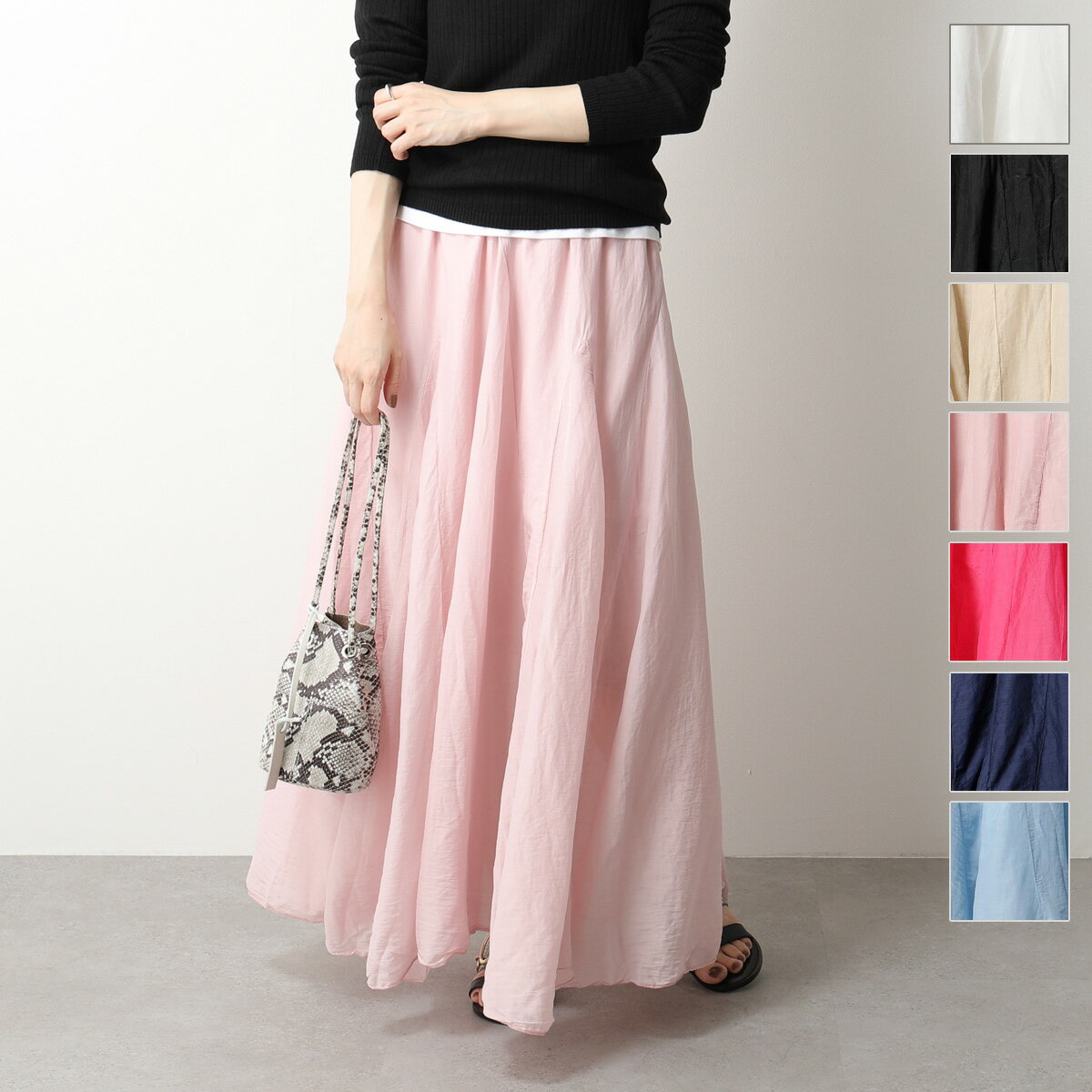 CP SHADES シーピーシェイズ 5174-703/703 LILY リリー カラー7色 マキシ丈 ロングスカート コットン シルク フレアスカート レディースのサムネイル