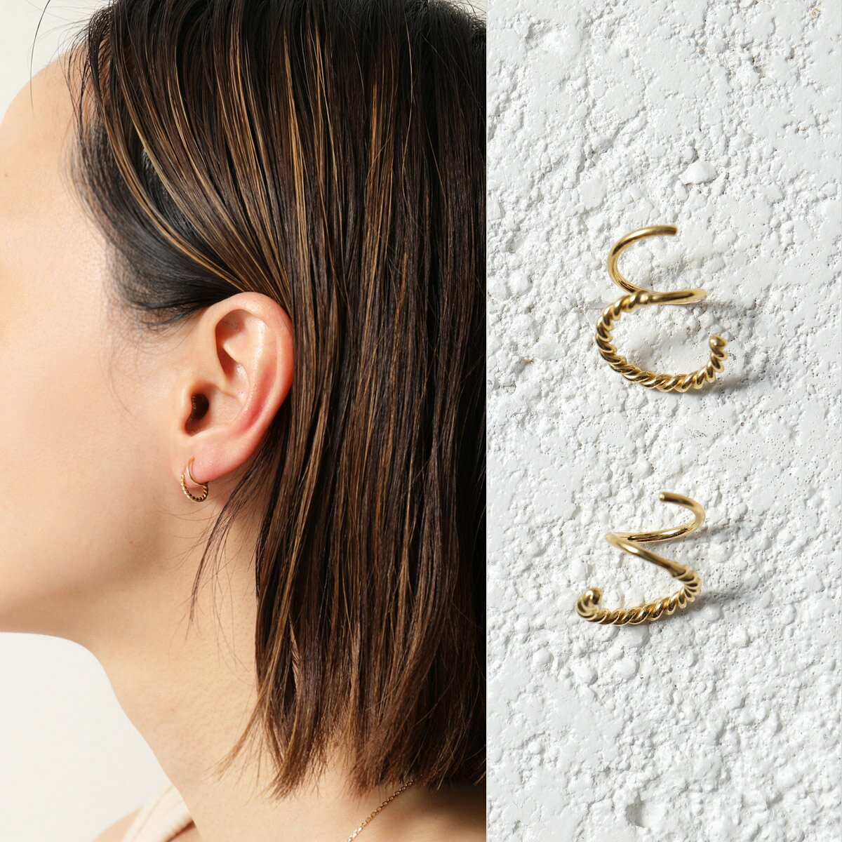 MARIA BLACK マリアブラック ピアス 100641 Sofia Twirl レディース 片耳販売 アクセサリー Gold-HP