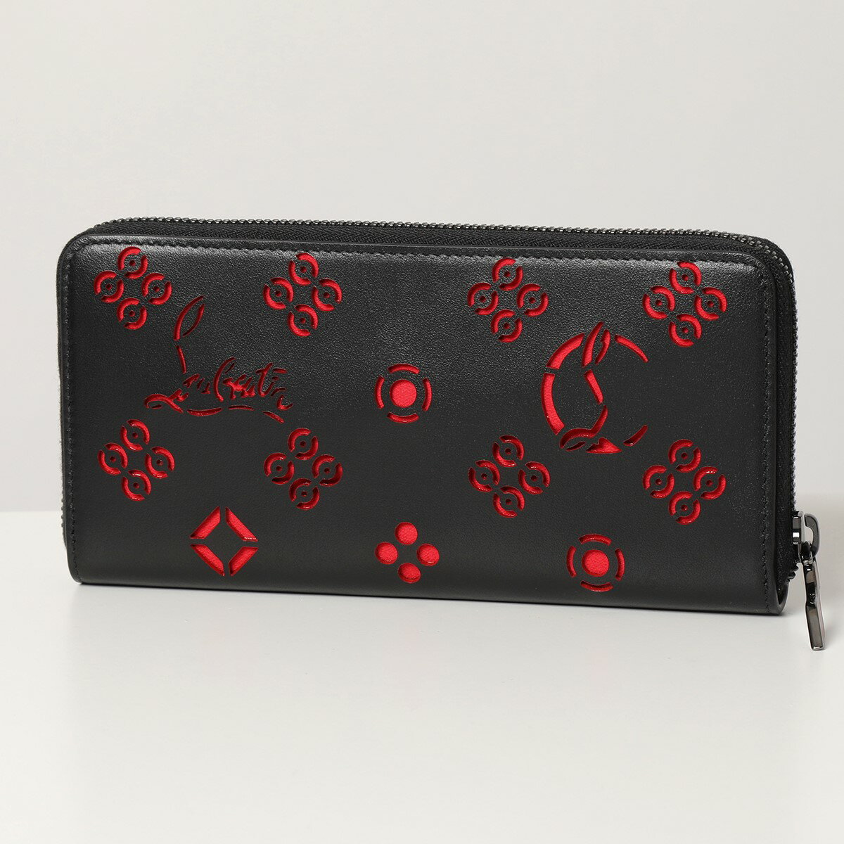 【エントリーでポイント最大8倍！5日21時〜23時59分まで】Christian Louboutin クリスチャンルブタン 3215134 PANETTPNE レザー パンチングロゴ ラウンドファスナー長財布 レディース【2021AW】【2021aw】