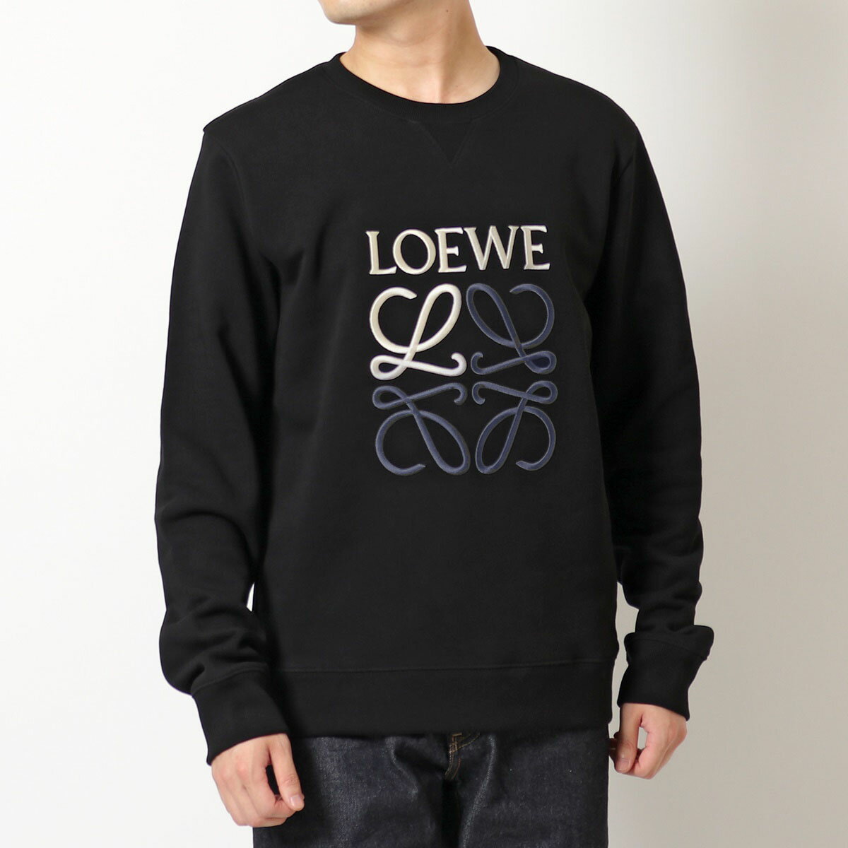 LOEWE ロエベ H526Y24J07 ANAGRAM SWEAT アナグラム スウェットシャツ クルーネック トレーナー 1100/BLACK メンズのサムネイル