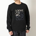 LOEWE ロエベ H526Y24J07 ANAGRAM SWEAT アナグラム スウェットシャツ クルーネック トレーナー 1100/BLACK メンズ