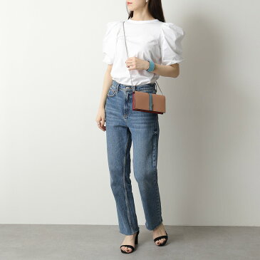 【ポイント10倍対象!24日(火)18時〜】LOEWE ロエベ 124.12.U51 BILLETERO CON CADENA ショルダーウォレット チェーン ポシェット 二つ折り長財布 鞄 7585/POWDER レディース【PT_10】