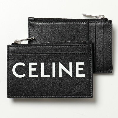 CELINE セリーヌ 10F993DMF.38SI Zipped Card Holder ジップ付きカードホルダー レザー カードケース コインケース フラグメントケース Black メンズ レディース【po_sannn】