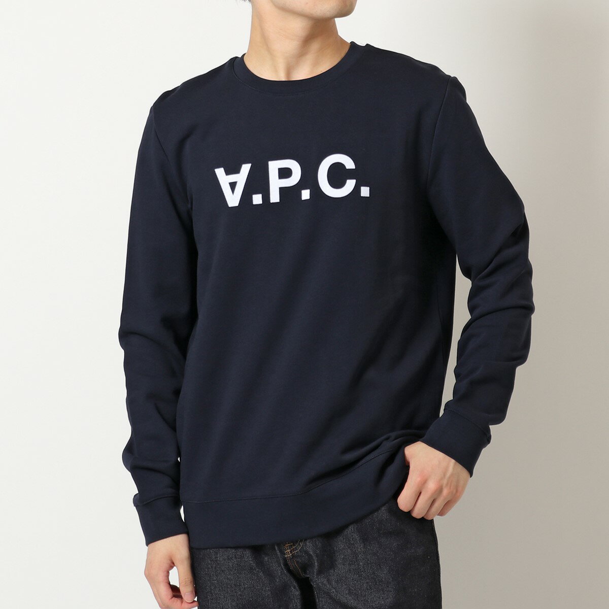 APC A.P.C. アーペーセー COECQ H27378 sweat vpc クルーネック スウェット トレーナー ロゴ コットン IAK/DARK-NAVY メンズのサムネイル