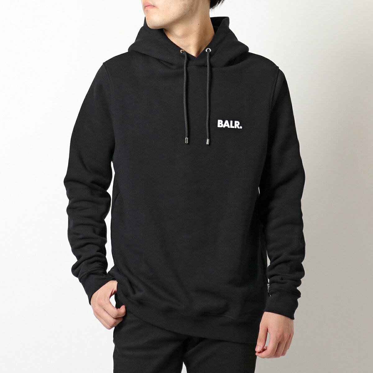 BALR. ボーラー パーカー プルオーバー メンズ B1261.1018 Brand Straight Small Logo Hoodie Jet-Black スウェット ロゴ フーディー 裏起毛【fl_itiman】【po_tenn】