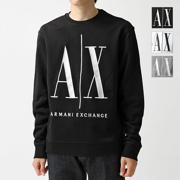 ARMANI EXCHANGE アルマーニ エクスチェンジ 8NZMPA ZJ1ZZ カラー3色 スウェット トレーナー 立体ロゴ刺繍 メンズのサムネイル