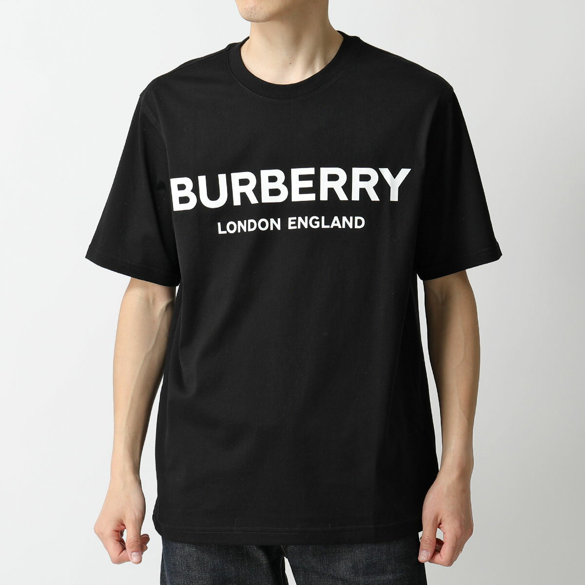 BURBERRY バーバリー 8026016 LETCHFORD クルーネック 半袖 Tシャツ カットソー ロゴT プリント BLACK メンズのサムネイル
