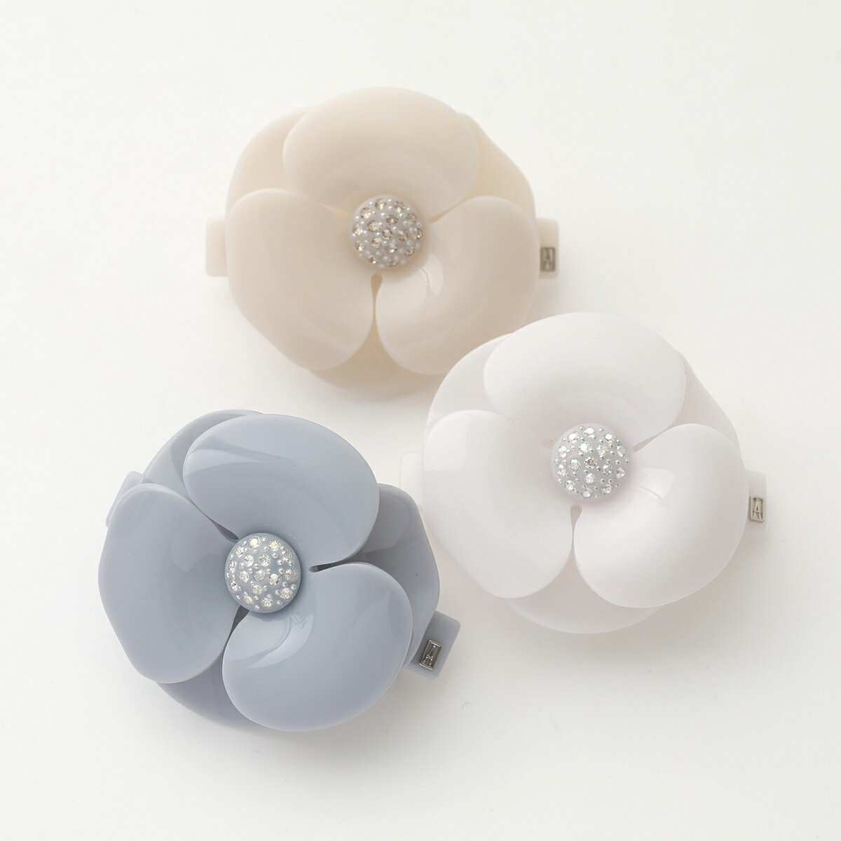 ALEXANDRE DE PARIS アレクサンドル ドゥ パリ AA6 1935 29A19 カラー3色 BARRETTE バレッタ カメリア 髪留め ヘアーアクセサリー スワロフスキー レディースのサムネイル