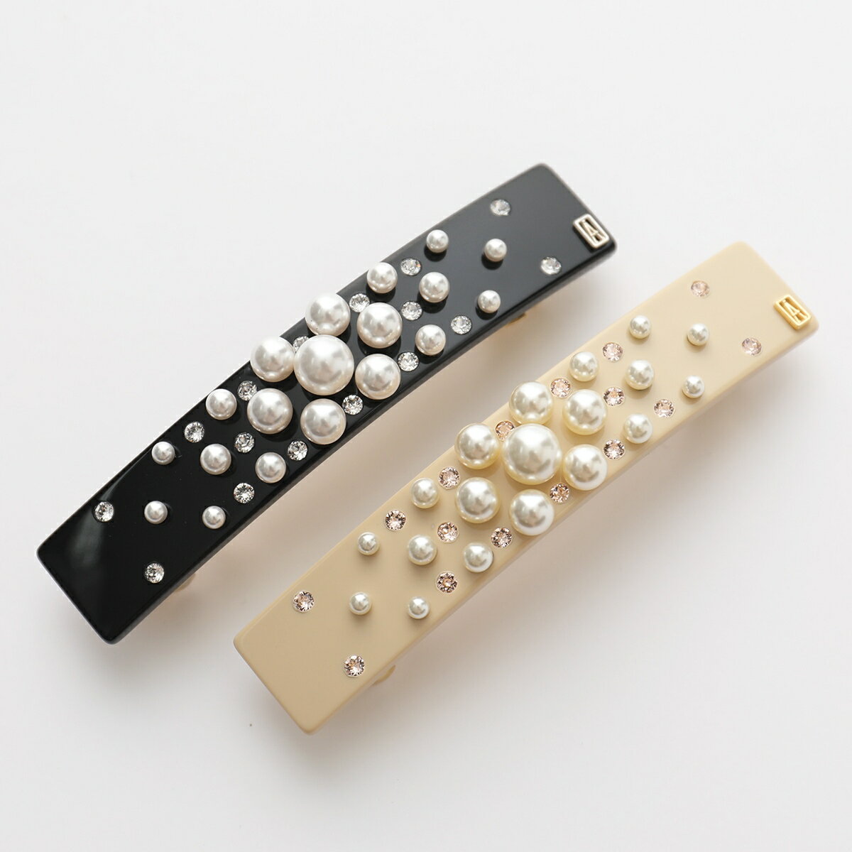 ALEXANDRE DE PARIS アレクサンドル ドゥ パリ AA8 17228 04 カラー2色 BARRETTE バレッタ 髪留め ヘアーアクセサリー パール レディースのサムネイル