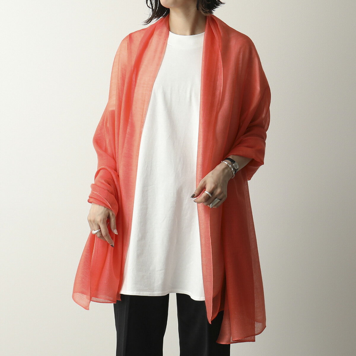 HERMES エルメス 269995S ETOLE PLUME UNIE 200×100 カシミヤシルク カシシル ストール マフラー ケース付き 37 レディースのサムネイル