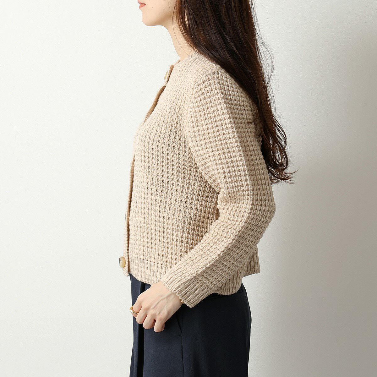 MAX MARA Weekend マックスマーラ ウィークエンド LEALE ウール ニット カーディガン クルーネック ローゲージ 003 レディース【TS_10】