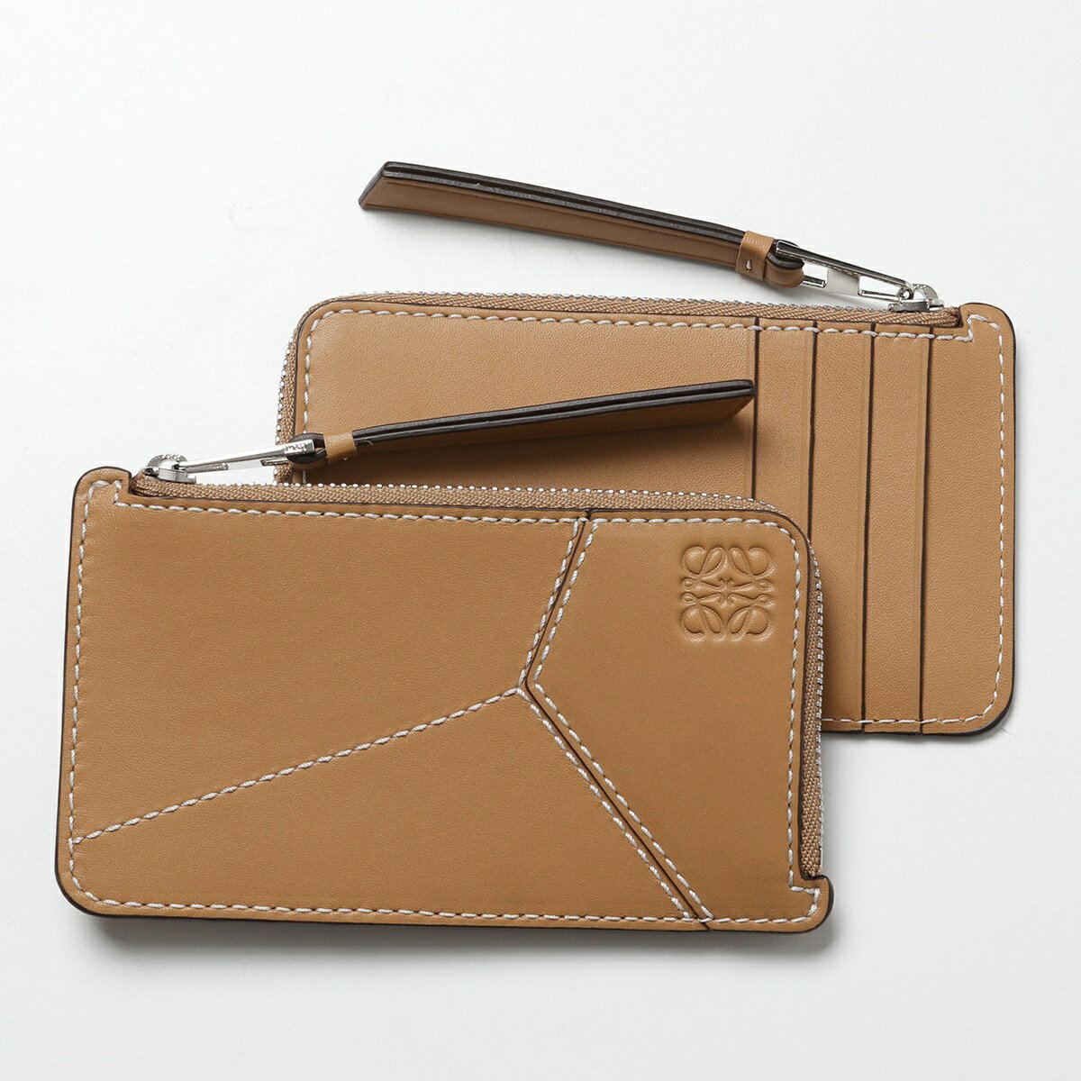 LOEWE ロエベ C510R50X02 PUZZLE COIN CARDHOLDER RING パズル レザー コインケース カードケース 小銭入れ フラグメントケース キーリング付き 3649/LIGHT-CARAMEL メンズのサムネイル