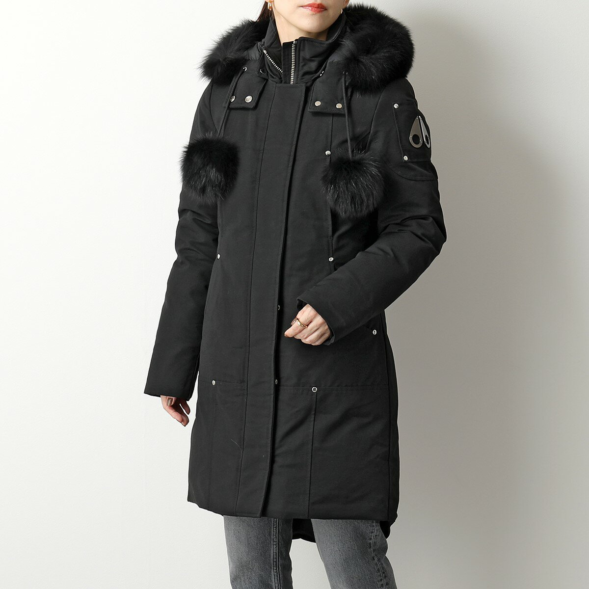 MOOSE KNUCKLES ムースナックルズ MK2003LP STIRLING PARKA フォックスファー フード付き ダウンコート 291/BLACK レディース【po_jyuuu】