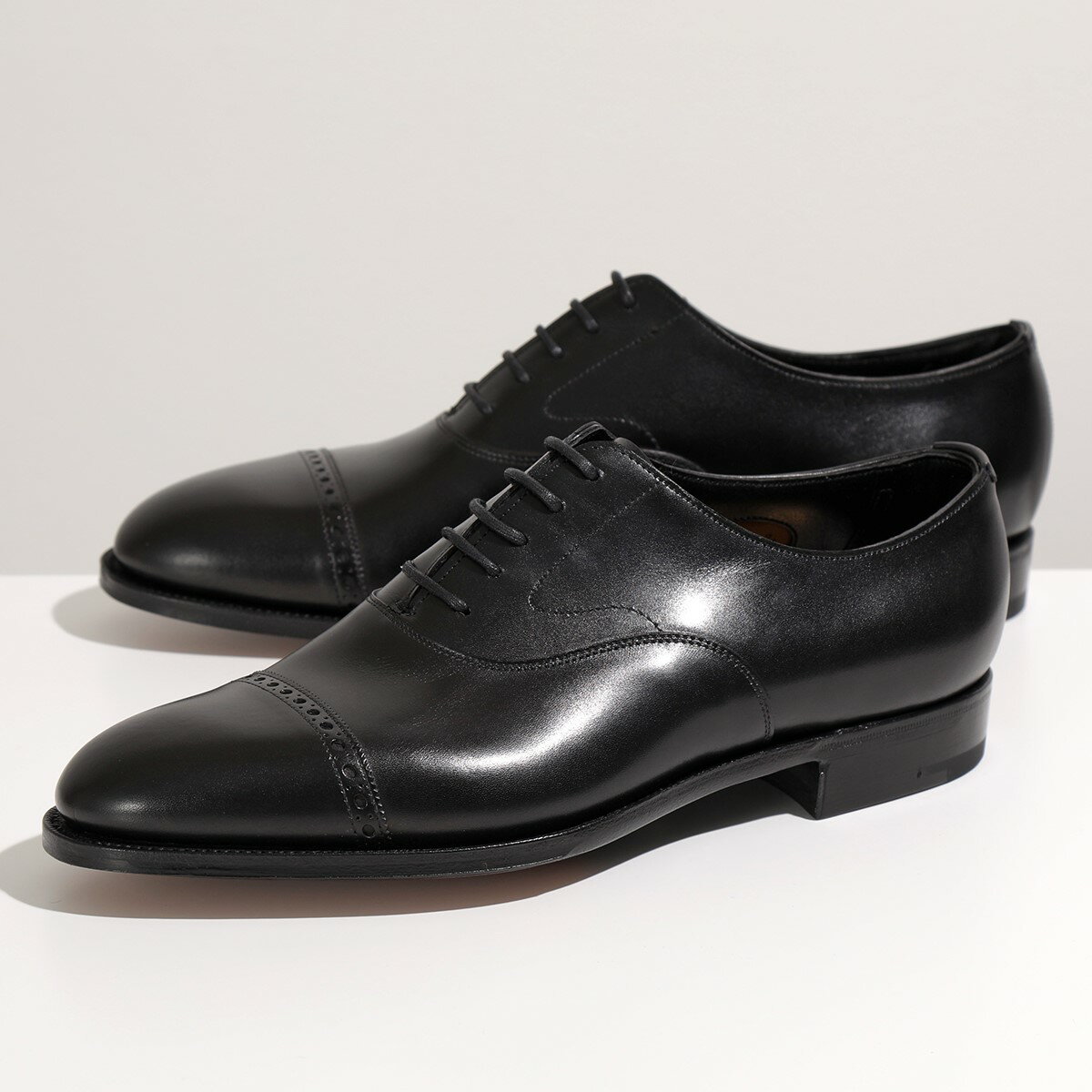 Edward Green エドワードグリーン BERKELEY E202 バーケリー レザー シューズ パンチドキャップトゥ 革靴 BLACK-CALF メンズ【po_fifth】【po_jyuuu】