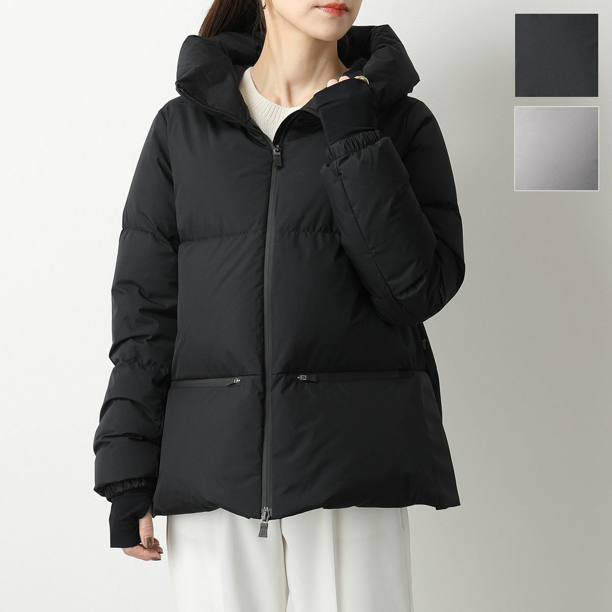 HERNO Laminar ヘルノ ラミナー PI155DL 11106 ダウンジャケット フード付き サイドスリット GORE-TEX WINDSTOPPER 9300 レディース PI155DL111069300のサムネイル
