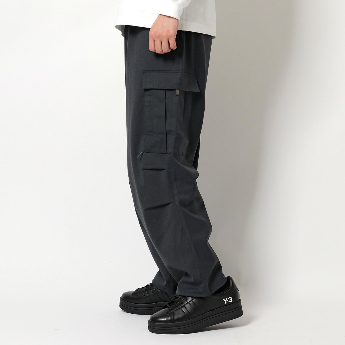 Y-3 ワイスリー adidas アディダス YOHJI YAMAMOTO HB3388 M CLASSIC REFINED WOOL STRETCH CARGO PANTS ウール カーゴパンツ ワイドパンツ CARBON メンズ【TS_10】