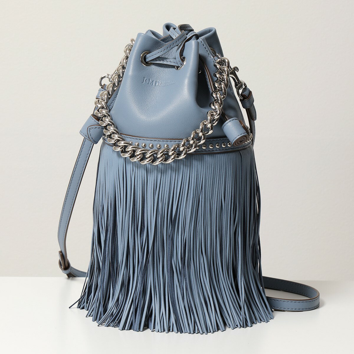 J&M DAVIDSON フリンジ カーニバル ミニ MINI FRINGE CARNIVAL WITH STUDS LMNC 1XX SCNP 1856N 7502 レディース スタッズ レザー 巾着 ショルダーバッグ 鞄 318S/DUSTY-BLUEのサムネイル