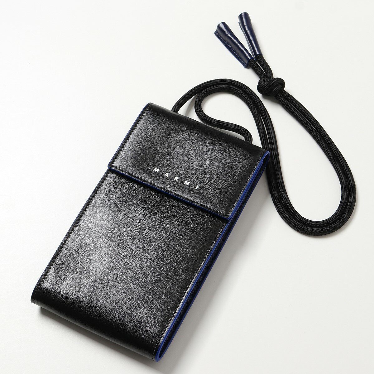 MARNI マルニ スマホケース メンズ TEMI0009U0 P2644 レザー フォンケース バイカラー ネックポーチ iPhoneケース スマートフォン 携帯 Z452Bのサムネイル