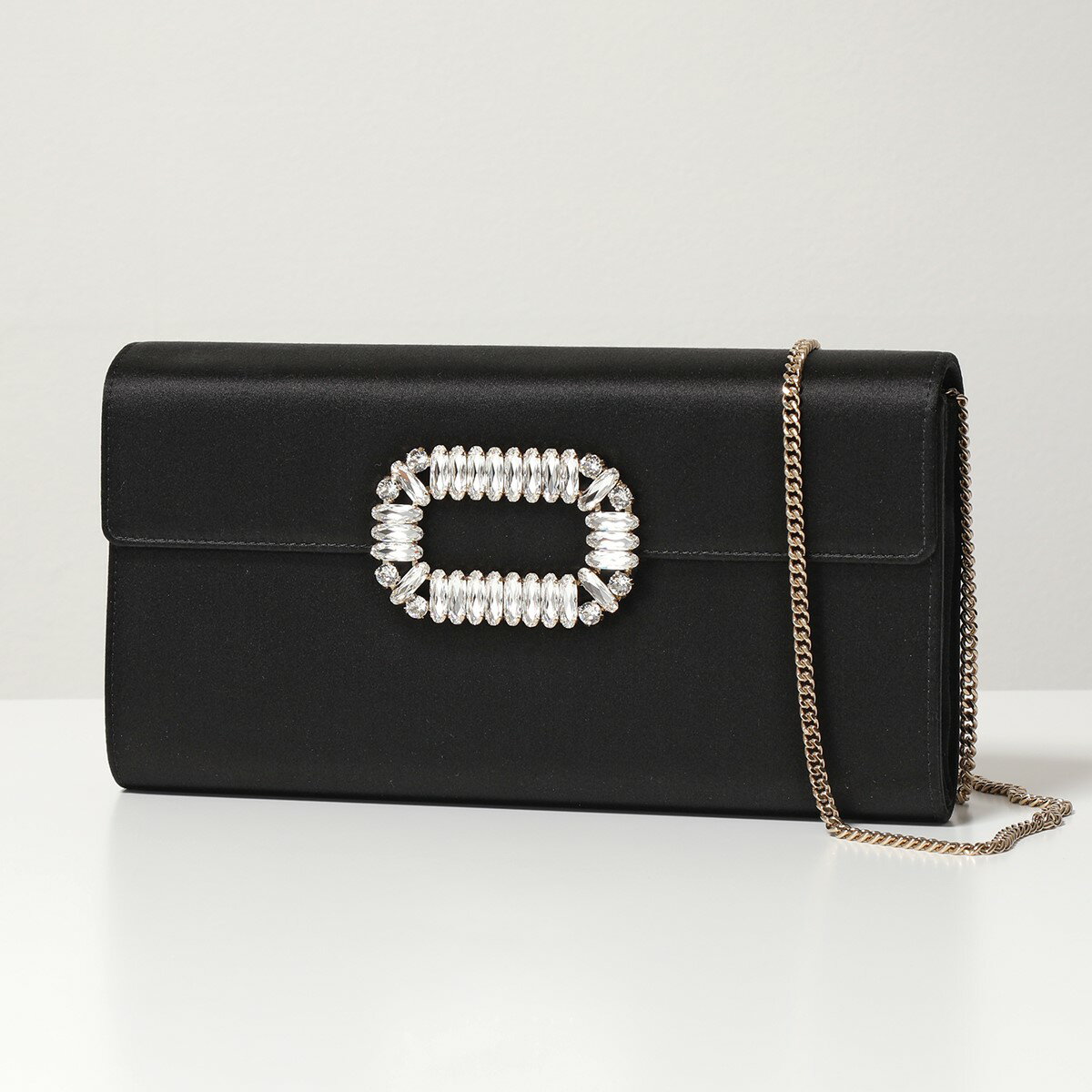 ROGER VIVIER ロジェヴィヴィエ ショルダーバッグ レディース RBWAMCD0200RS0 B999 NERO エンベロープ フラップ クラッチ シルクサテン クラッチバッグ 鞄のサムネイル