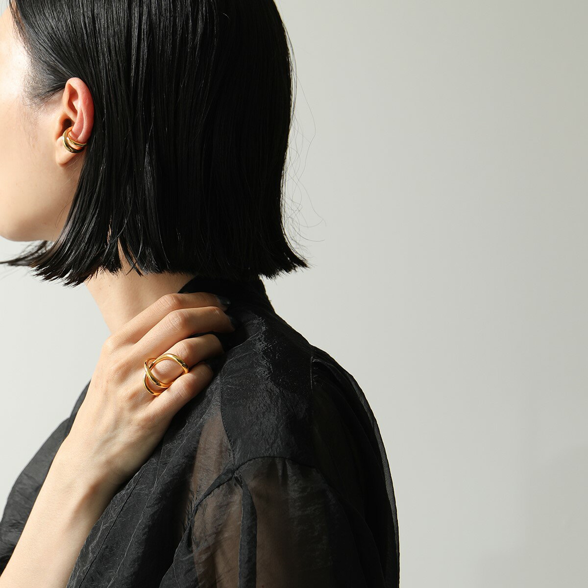 5/18限定！2人に1人が当選！エントリーで最大100％ポイントバック★ Charlotte Chesnais シャルロットシェネ イヤーカフ Initial Ear Cuff 19BO081VER レディース 18Kゴールドメッキ イヤカフ 片耳販売 アクセサリー VERMEIL【po_sannn】【dc_kikaku】