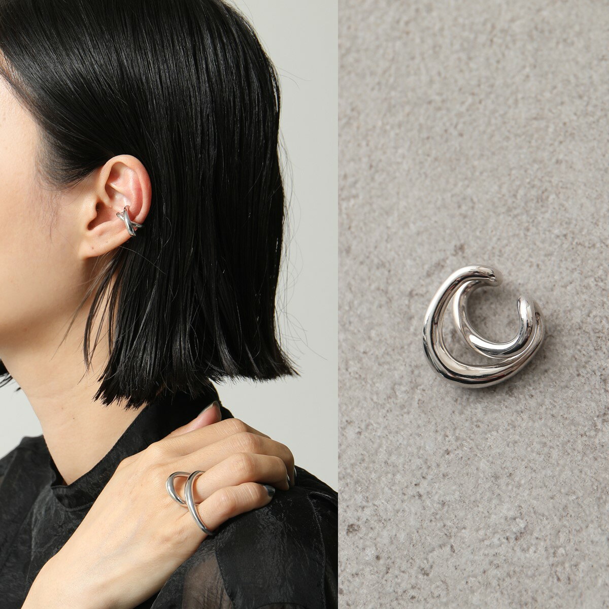 Charlotte Chesnais シャルロットシェネ イヤーカフ Initial Ear Cuff 19BO081AR レディース シルバー925 イヤカフ 片耳販売 アクセサリー ARGENT