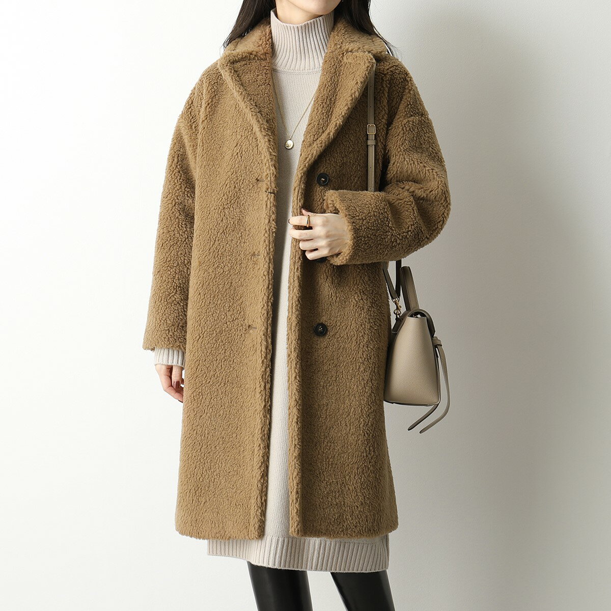 MAX MARA Weekend マックスマーラ ウィークエンド ファーコート レディース SALMONE エコファー テディコート チェスターコート TEDDY BEAR 015のサムネイル
