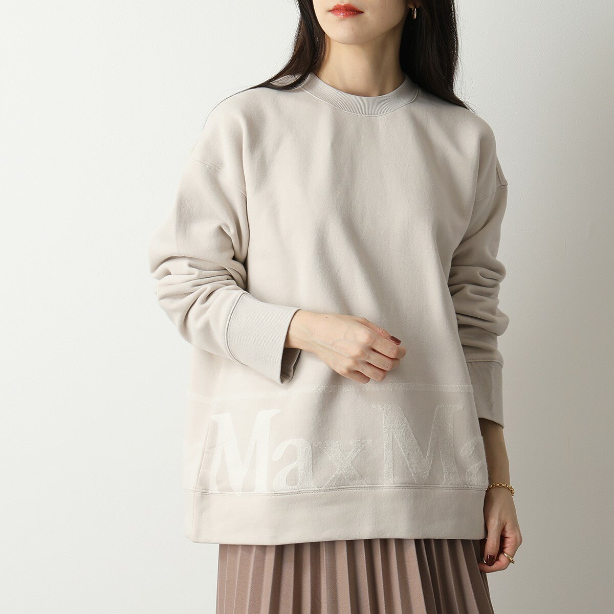 S MAX MARA エス マックスマーラ トレーナー レディース ELICA 001 クルーネック コットン ジャージー トップ スウェット ロゴのサムネイル