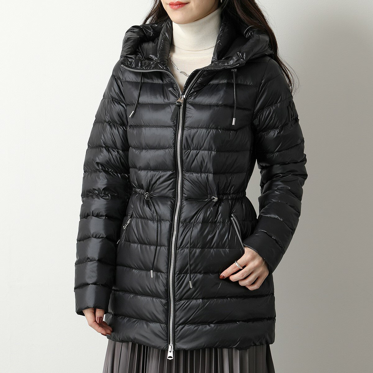 MACKAGE マッカージュ ダウンジャケット IVY レディース ダウンコート ナイロン フード付き 収納ポーチ付き 撥水 Black【po_jyuuu】