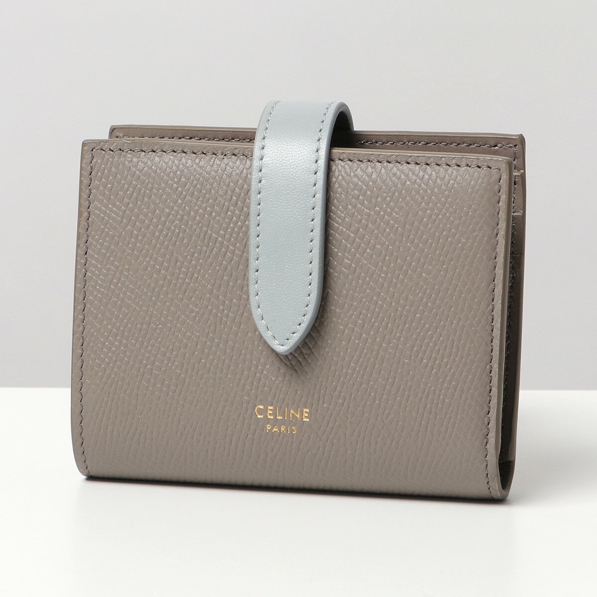 CELINE セリーヌ 二つ折り財布 Small Strap Wallet スモール ストラップウォレット 10H263BRU.10PI レディース ミニ財布 Pebble-Mineralのサムネイル