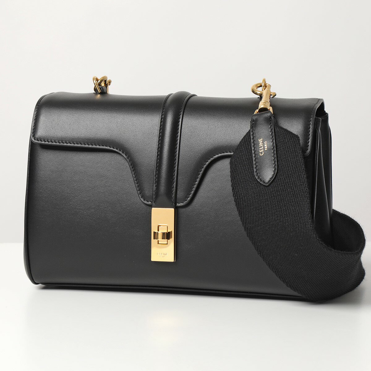 CELINE セリーヌ ショルダーバッグ Teen Soft ティーン ソフト16 196853CR4.38NO レディース レザー クロスボディ ポシェット 鞄 Blackのサムネイル