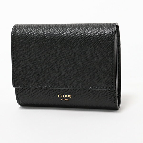 CELINE セリーヌ 10B573BEL.38NO Small Trifold Wallet レザー 三つ折り財布 ミニ財布 豆財布 Black レディース