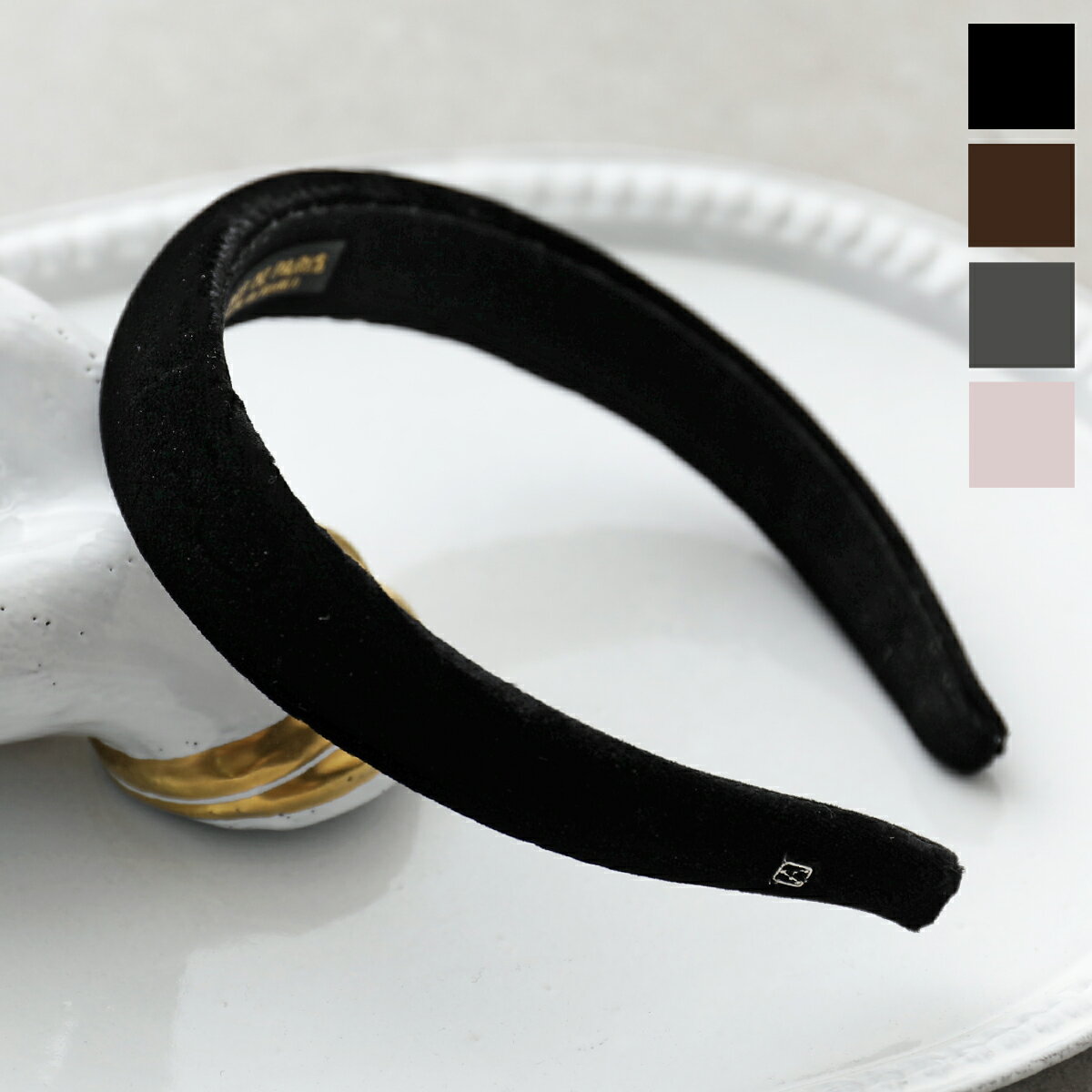 ALEXANDRE DE PARIS アレクサンドル ドゥ パリ THB 17405 25 HEADBAND カラー4色 カチューシャ ヘアバンド ヘッドバンド ベロア 髪飾り レディースのサムネイル