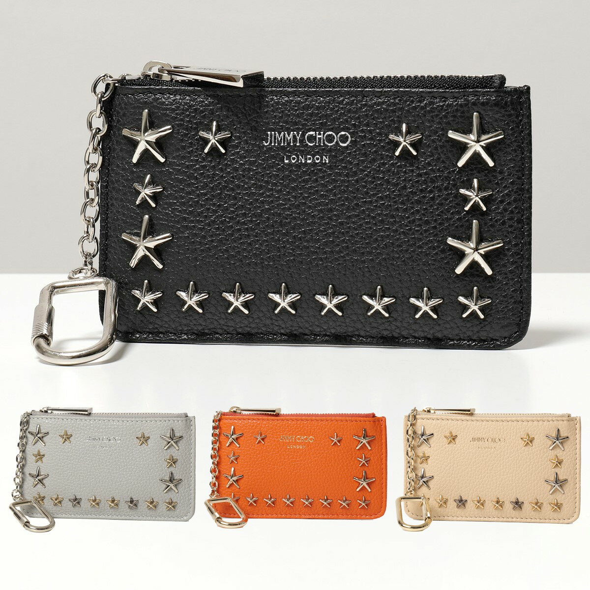 Jimmy Choo ジミーチュウ コインケース NANCY UUF レディース レザー キーケース スタースタッズ装飾 カラー4色のサムネイル