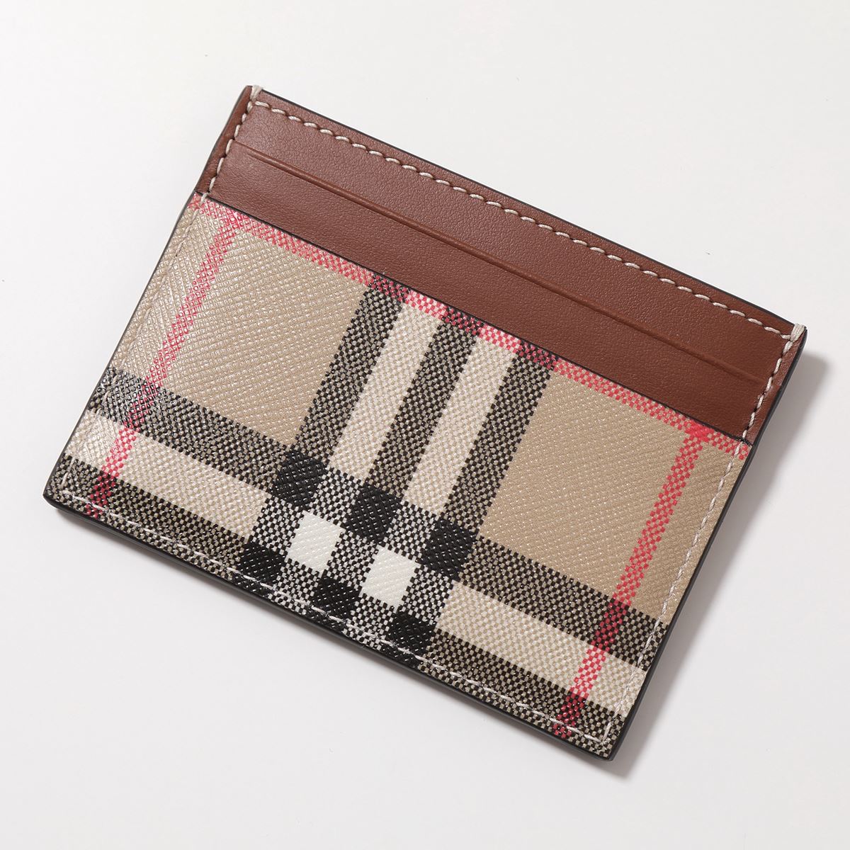 BURBERRY バーバリー カードケース SANDON 8049264 レディース ヴィンテージチェック Eキャンバス×レザー パスケース 定期入れ A1363/TAN【cp_ten】