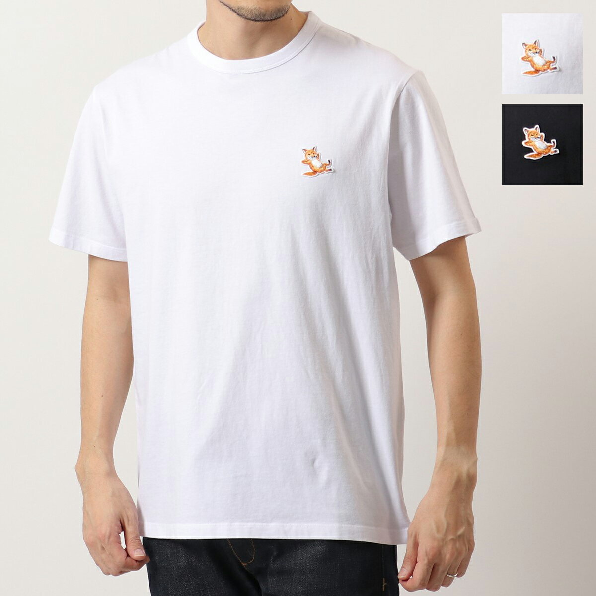 MAISON KITSUNE メゾンキツネ GU00154KJ0010 CHILLAX FOX PATCH CLASSIC TEE-SHIRT メンズ 半袖 Tシャツ カットソー クルーネック カラー2色のサムネイル