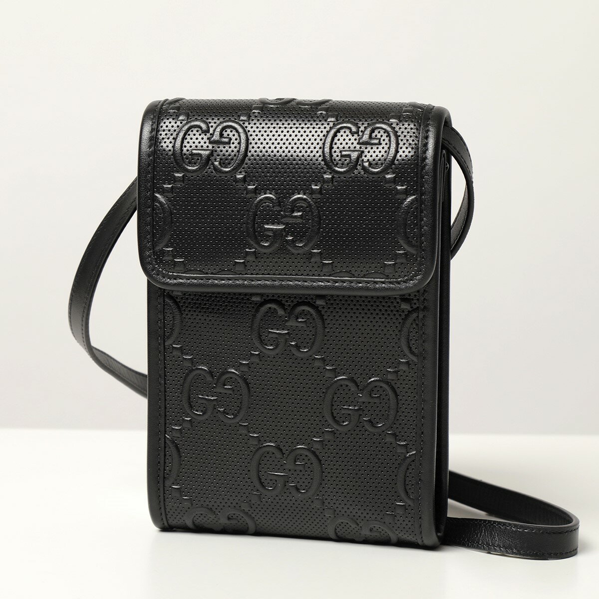GUCCI グッチ ショルダーバッグ 625571 1W3AN メンズ レザー GGエンボス クロスボディ ハンドバッグ 鞄 1000/BLACKのサムネイル