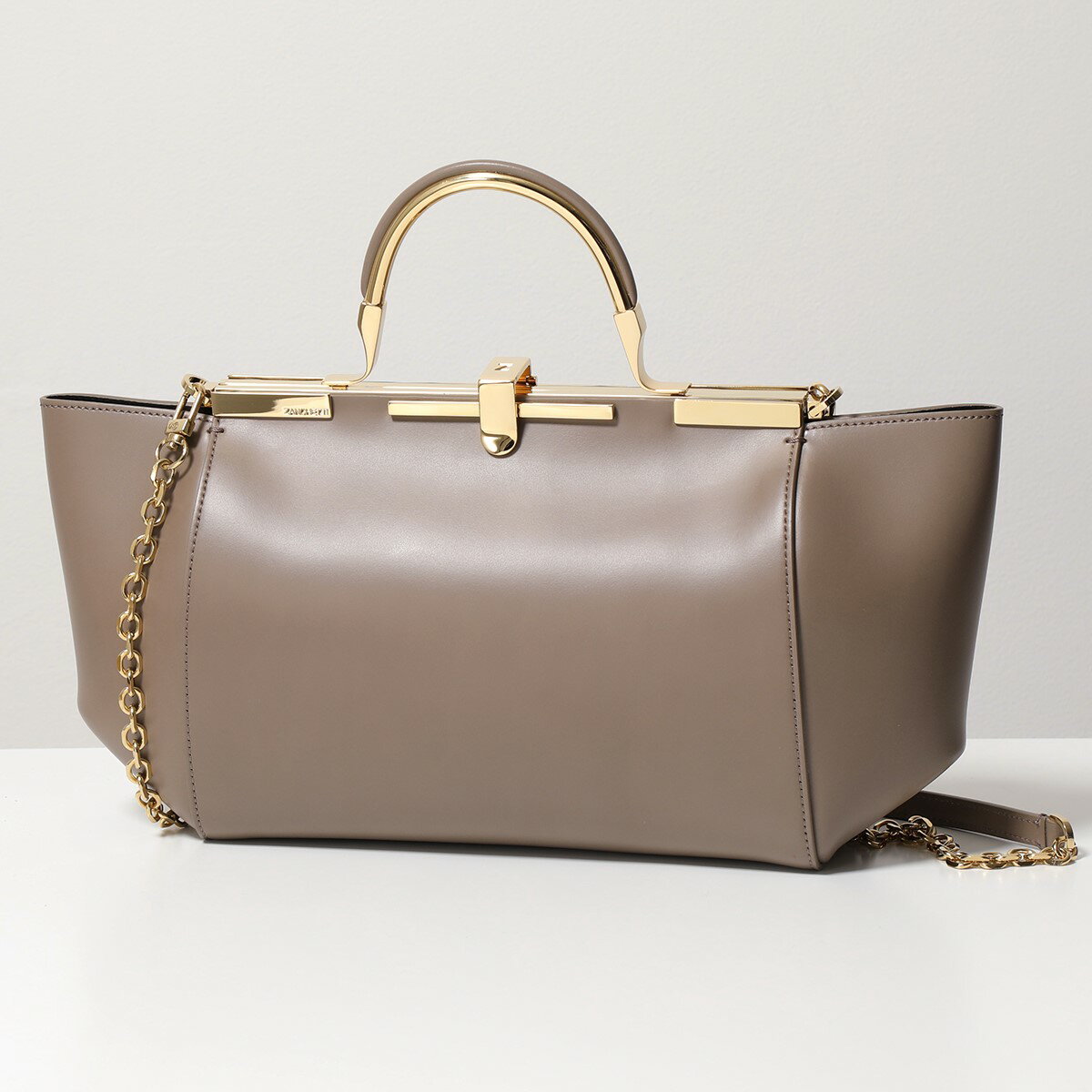 ZANCHETTI ザンケッティ ハンドバッグ AMLETO 24 アムレット 24AM 718 レディース レザー 3WAY BAG M チェーンストラップ ショルダーバッグ クラッチ 鞄 190LT/TAUPEのサムネイル