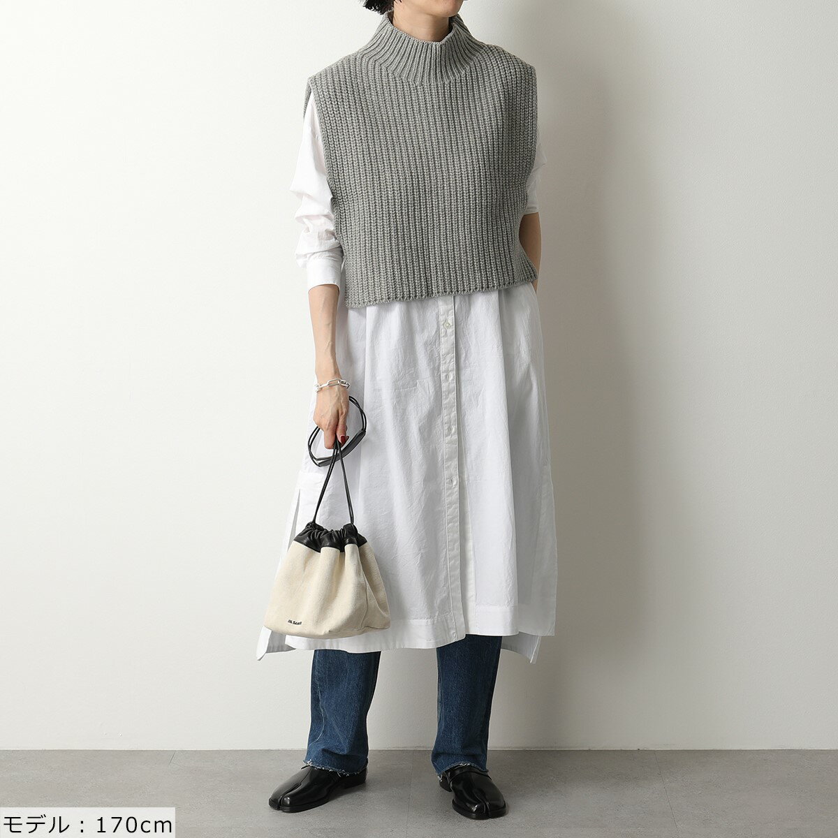 JIL SANDER+ ジルサンダー プラス ベスト JPUT761523 MTY21008 レディース ニット カシミヤ混ウール ハイネック タートルネック 052【ss_ten】