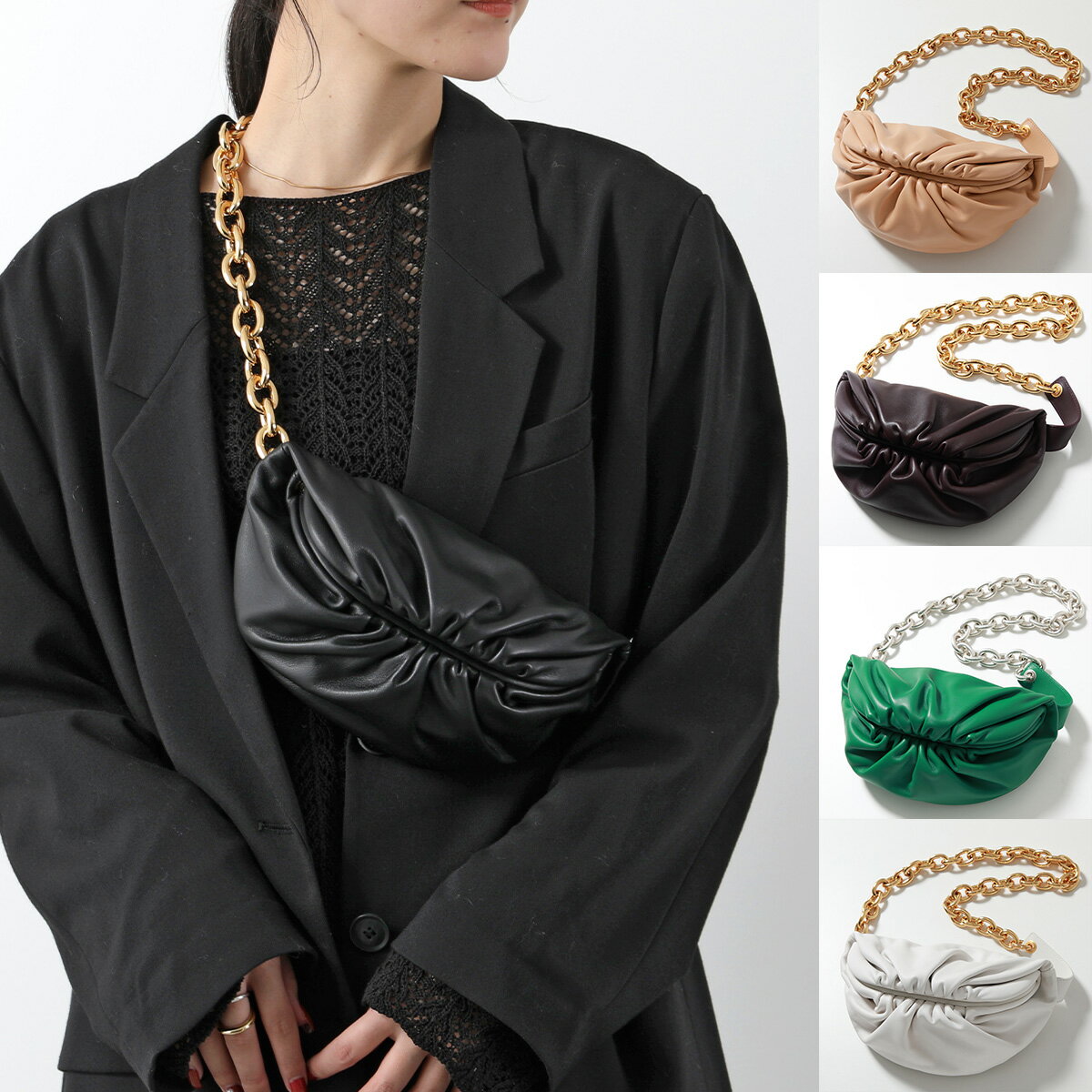 BOTTEGA VENETA ボッテガヴェネタ ボディバッグ THE CHAIN POUCH ザ・チェーンポーチ 651445 VCP41 レディース ベルトバッグ ショルダーバッグ 鞄 8648のサムネイル