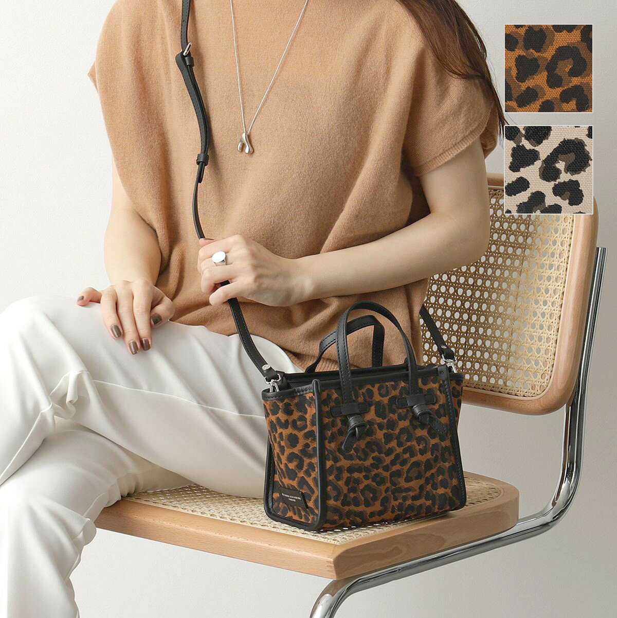GIANNI CHIARINI ジャンニキアリーニ ショルダーバッグ MISS MARCELLA マルチェッラ BS 8065 CNVLEO レディース ハンドバッグ レオパード 鞄 カラー2色のサムネイル