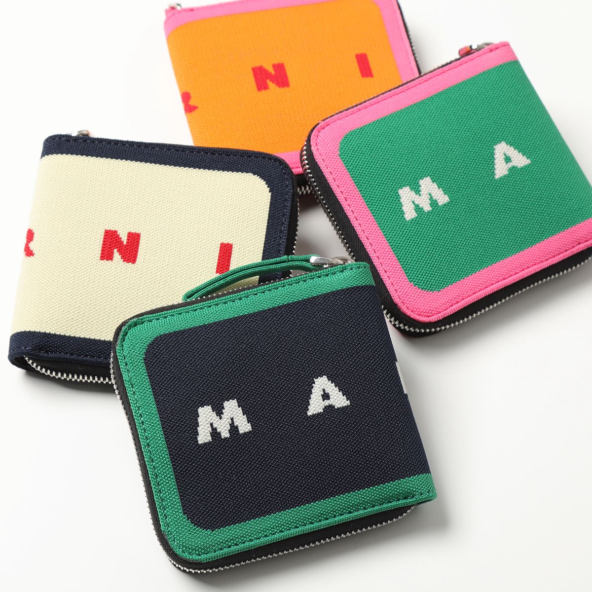 MARNI マルニ 二つ折り財布 PFMI0050Q0 P4547 レディース ラウンドファスナー ミニ財布 ジャガードロゴ 小銭入れあり カラー4色のサムネイル