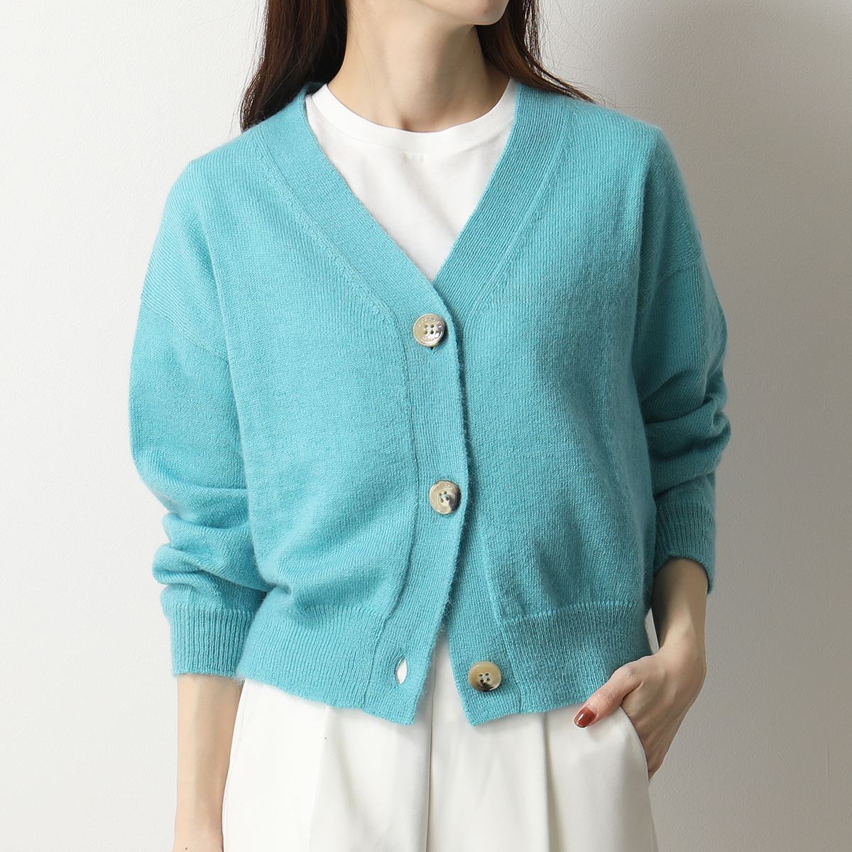 MAX MARA Weekend マックスマーラ ウィークエンド カーディガン PITTURA レディース モヘヤブレンド ニット 長袖 Vネック 003のサムネイル