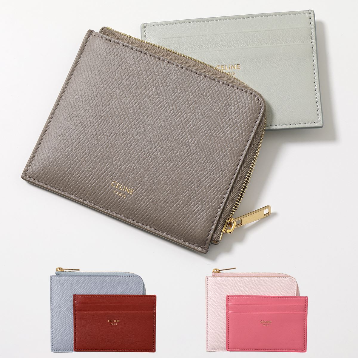 CELINE セリーヌ ミニ財布 Zipped Purse remov.card 10D883CIW レディース カードケース レザー コインケース カードホルダー カラー3色のサムネイル