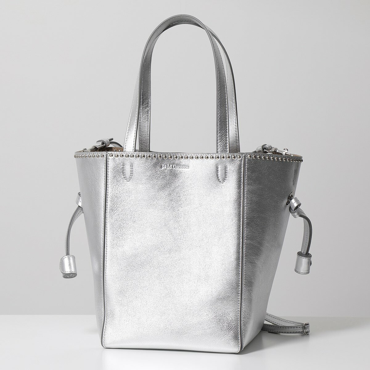 J&M DAVIDSON ベル M MEDIUM BELLE WITH STUDS ハンドバッグ LMDB 1XX MCXX レディース メタリックレザー スタッズ ショルダーバッグ 鞄 110S/SILVERのサムネイル