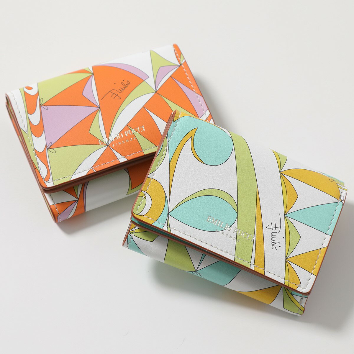 EMILIO PUCCI エミリオプッチ 三つ折り財布 2ESM02 2E210 Bandierineプリント レディース レザー ミニ財布 小銭入れ付き カラー2色のサムネイル