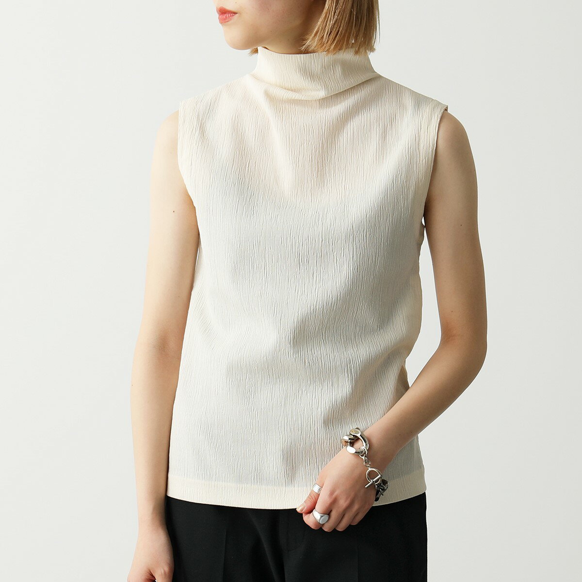 JIL SANDER ジルサンダー カットソー JSPU707058 WU253308 レディース ノースリーブ タートルネック ハイネック トップス 104のサムネイル