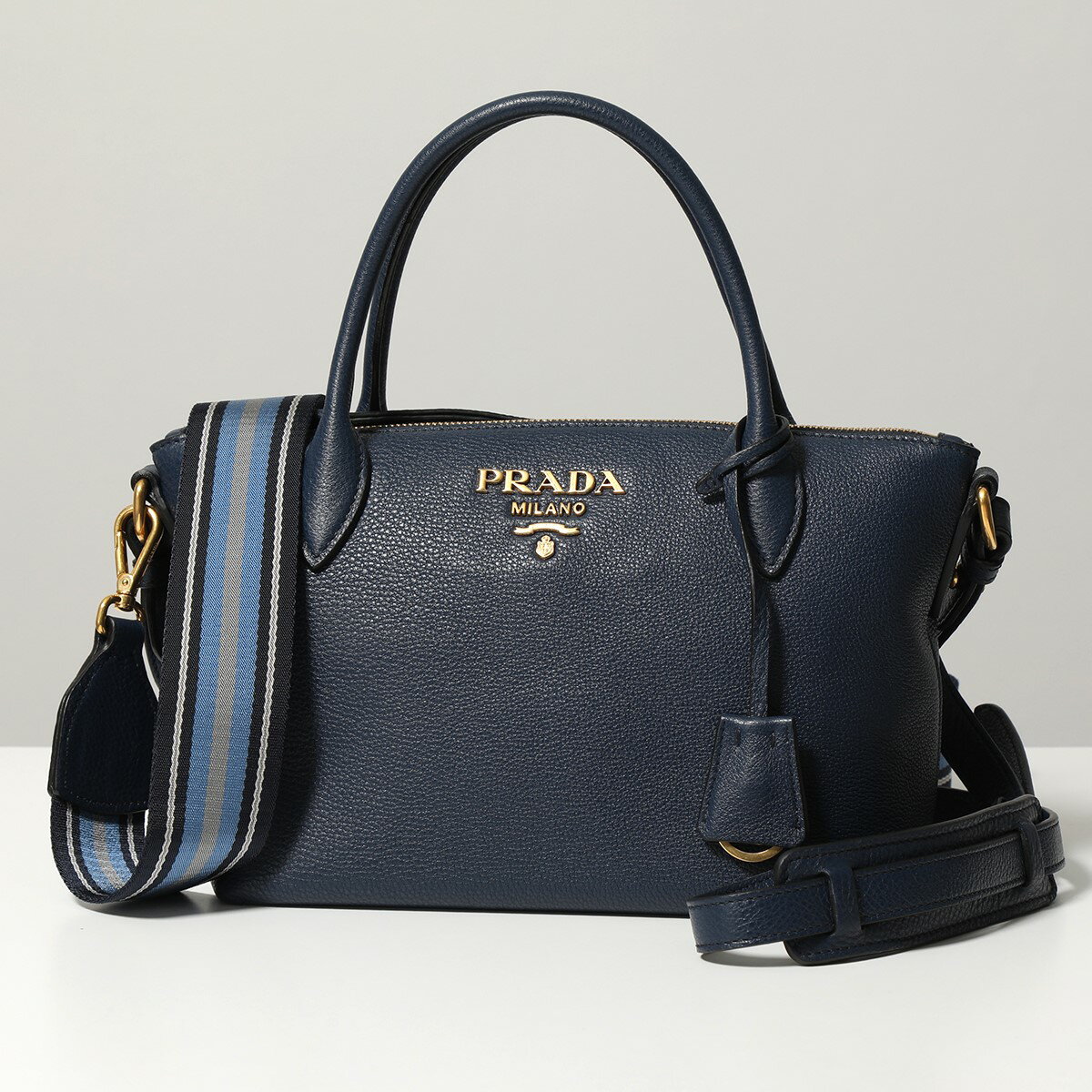 PRADA プラダ ハンドバッグ 1BA111 2BBE レディース レザー ストラップ2種類 トートバッグ ショルダーバッグ メタルロゴ キーリング付き 鞄 F0216/BALTICO