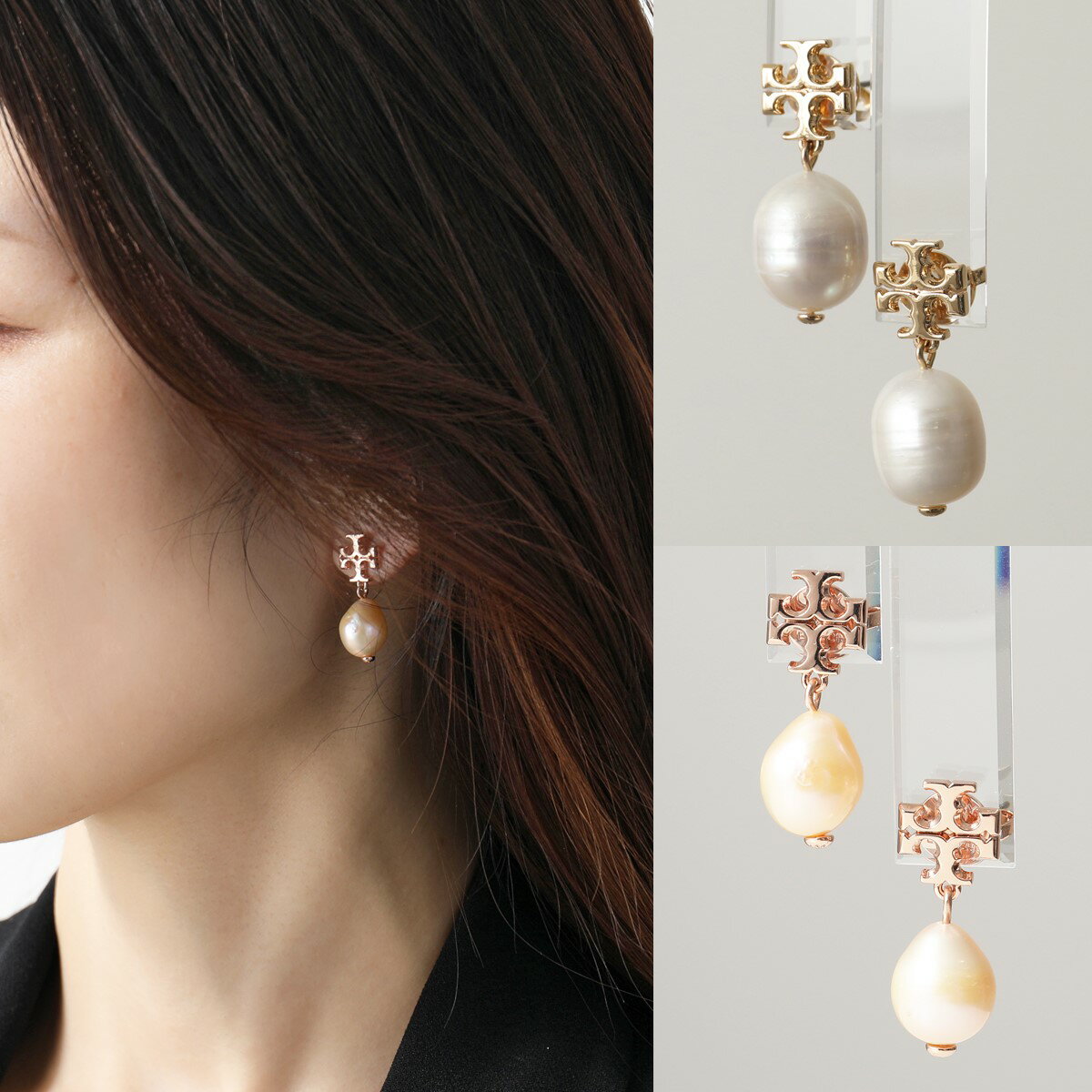 TORY BURCH トリーバーチ ピアス 65156 レディース Kira Pearl Drop Earring キラ パール ドロップ カラー2色