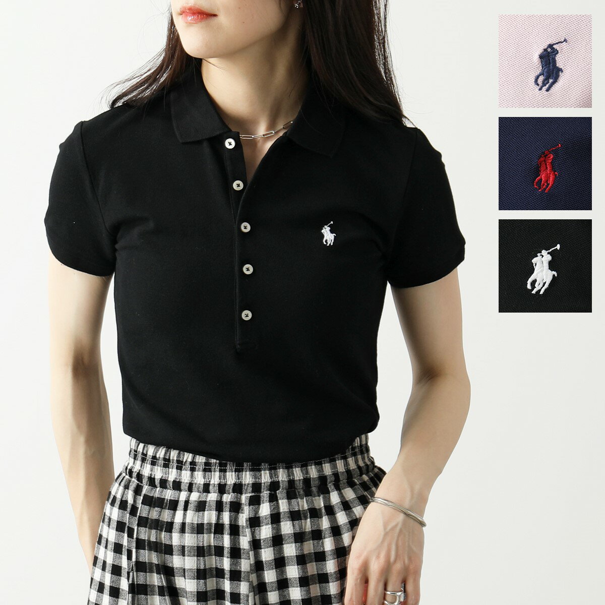 POLO Ralph Lauren ポロ ラルフローレン ポロシャツ 211505654 レディース 鹿の子 半袖 ポニー 刺繍 カラー3色のサムネイル