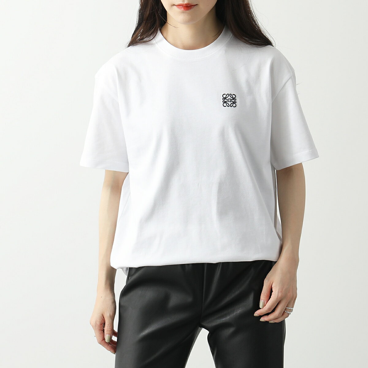 LOEWE ロエベ Tシャツ S359Y22X12 レディース 半袖 クルーネック アナグラム 刺繍 コットン カットソー リラックスフィット 2100のサムネイル